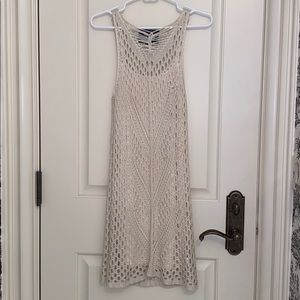 Paper crane off white woven dress
